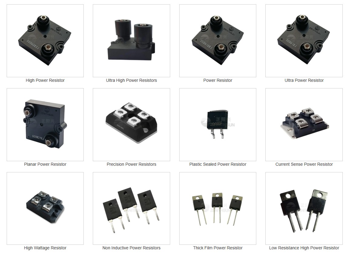 High power resistors for industrial applications