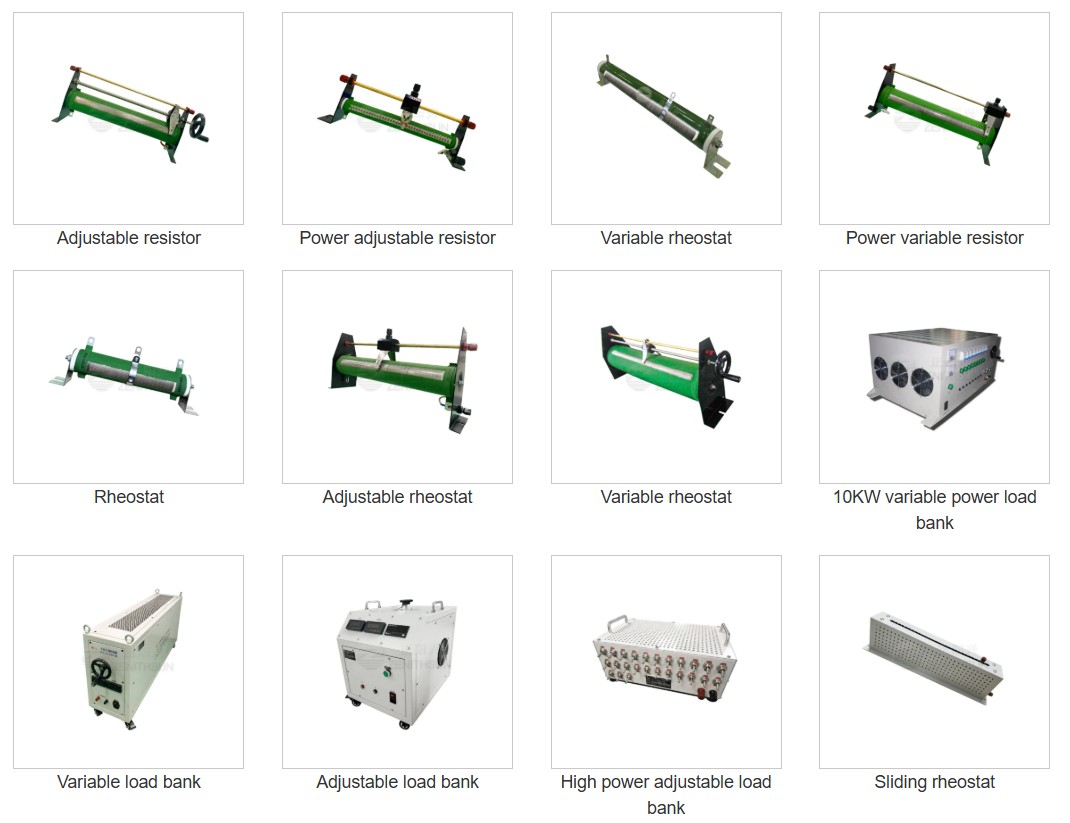Variable and adjustable resistors for test benches and laboratories