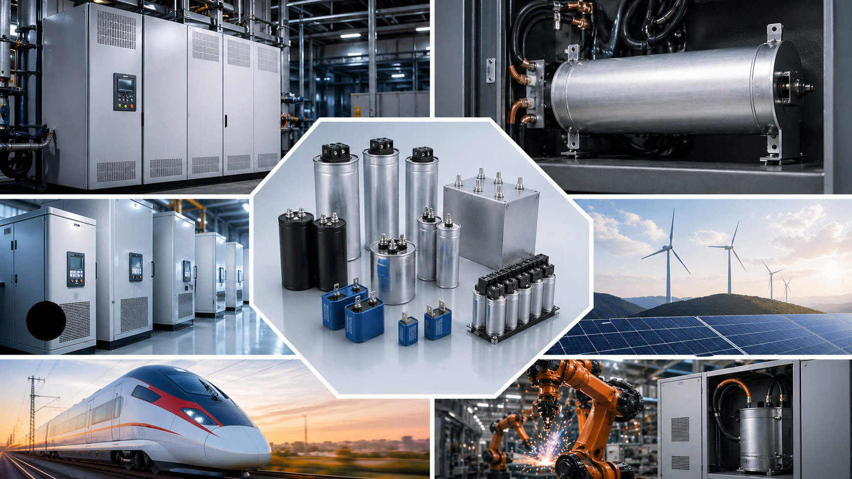 Range of power capacitors for industrial electronics and energy conversion