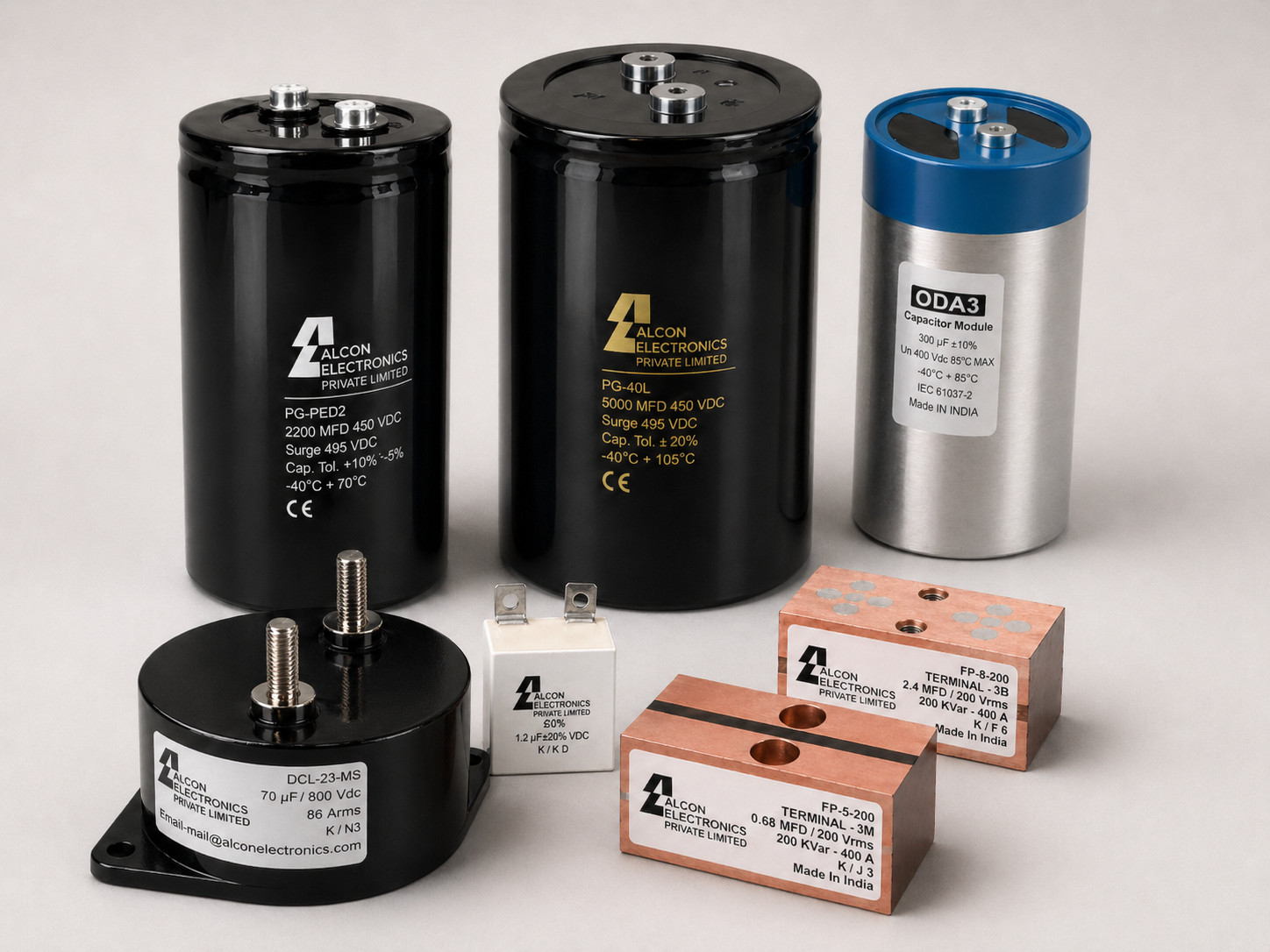 Power capacitors for industrial applications supplied by TOT POWER Iberia