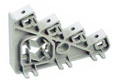 BALDI BAR-FIX four-pole distribution block for copper busbars in electrical panels